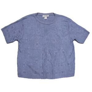 G.A.S West Blue USA Next XXL Vintage Top Blue Cotton Blend A003809